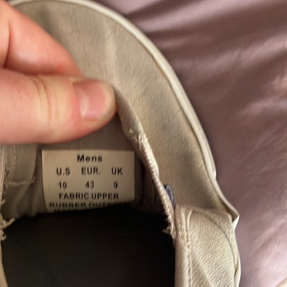 🐧 Men’s Original Penguin Canvas Slip-ons. Grey. US10. 🐧 - Picture 4 of 5